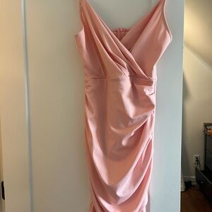 Grace Karin Pink Ruched One Shoulder Cocktail Dress